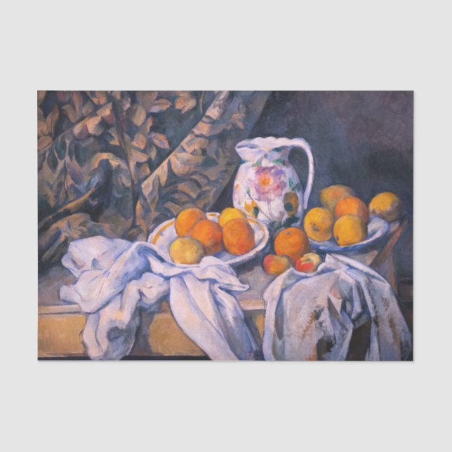 Paul Cezanne - Stillleben mit einem Vorhang Seidenpapier (Vorderseite)
