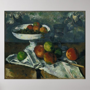 Paul Cézanne - Stillleben mit Frucht-Teller Poster