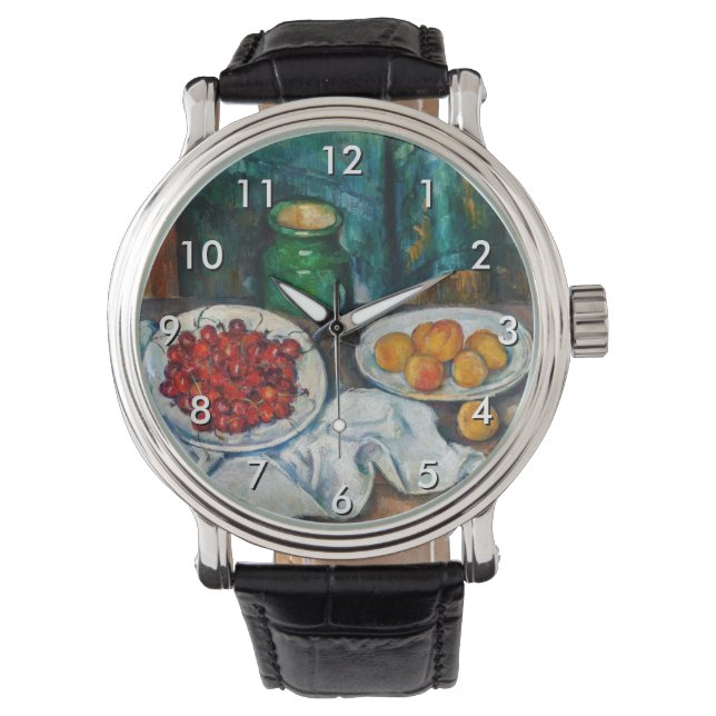 Paul Cezanne - Stillleben mit Kirschen und Peachs Armbanduhr (Vorderseite)