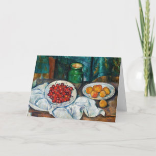 Paul Cezanne - Stillleben mit Kirschen und Peachs Karte