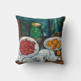 Paul Cezanne - Stillleben mit Kirschen und Peachs Kissen
