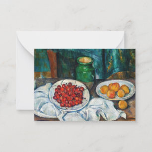 Paul Cezanne - Stillleben mit Kirschen und Peachs Mitteilungskarte