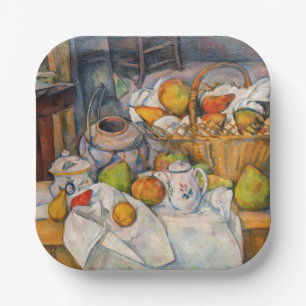 Paul Cezanne - Stillleben mit Korb Pappteller
