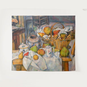 Paul Cezanne - Stillleben mit Korb Wandteppich