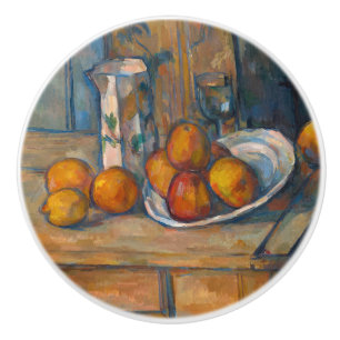 Paul Cezanne - Stillleben mit Milchkrug und Frücht Keramikknauf