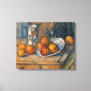 Paul Cezanne - Stillleben mit Milchkrug und Frücht Leinwanddruck