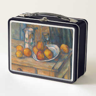 Paul Cezanne - Stillleben mit Milchkrug und Frücht Metall Brotdose