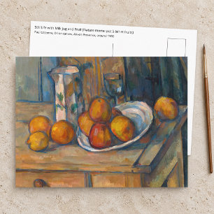 Paul Cezanne - Stillleben mit Milchkrug und Frücht Postkarte