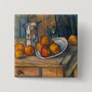 Paul Cezanne - Stillleben mit Milchsaft und Obst Button