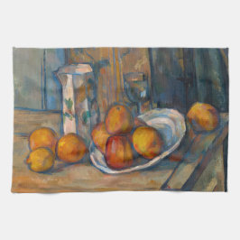 Paul Cezanne - Stillleben mit Milchsaft und Obst Geschirrtuch