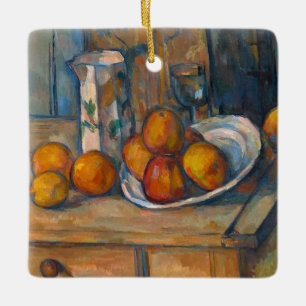 Paul Cezanne - Stillleben mit Milchsaft und Obst Keramikornament