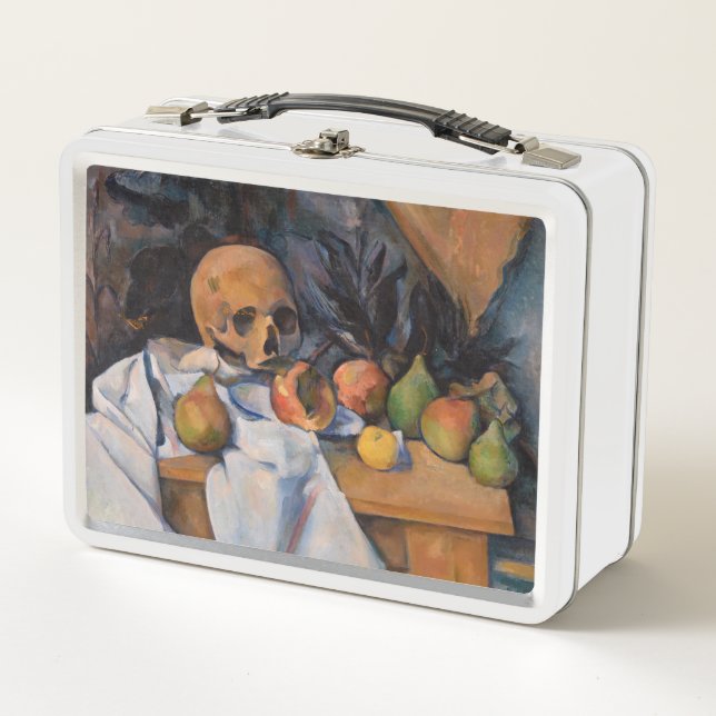 Paul Cezanne - Stillleben mit Skull Metall Brotdose (Vorderseite)