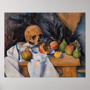 Paul Cezanne - Stillleben mit Skull Poster