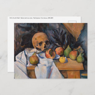 Paul Cezanne - Stillleben mit Skull Postkarte