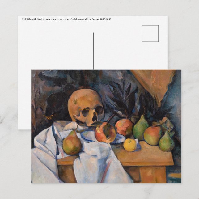 Paul Cezanne - Stillleben mit Skull Postkarte (Vorne/Hinten)