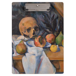 Paul Cezanne - Stillleben mit Totenkopf Klemmbrett
