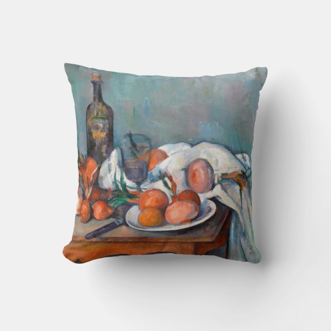 Paul Cézanne, Stillleben mit Zwiebeln und einer Kissen (Vorderseite)