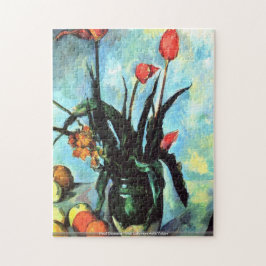 Paul Cezanne - Stillleben-Vase mit Tulpen