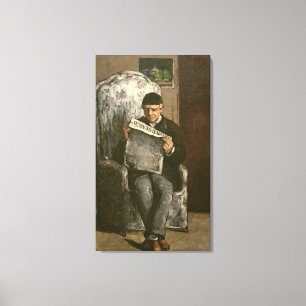 Paul Cezanne The Artist's Vater, Reading "L' � v Leinwanddruck