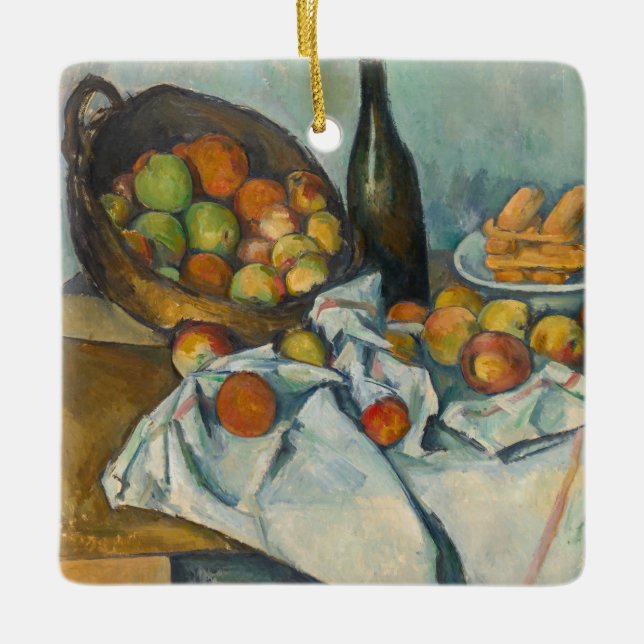 Paul Cezanne - The Basket of Apples Keramikornament (Vorderseite)