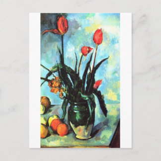Paul Cezanne - Vase of Tulips Postkarte