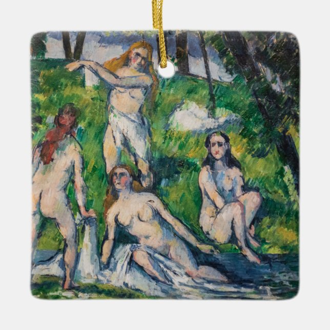 Paul Cezanne - Vier Bathers Keramikornament (Vorderseite)