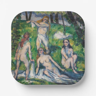 Paul Cezanne - Vier Bathers Pappteller
