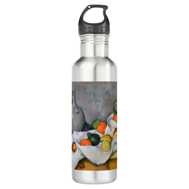 Paul Cezanne - Vorhang, Jug und Fruchtschale Edelstahlflasche (Vorderseite)