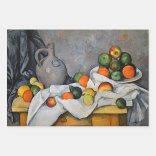Paul Cezanne - Vorhang, Jug und Fruchtschale Geschenkpapier Set