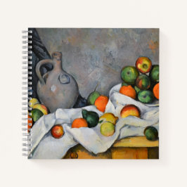 Paul Cezanne - Vorhang, Jug und Fruchtschale Notizbuch