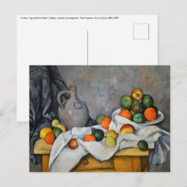 Paul Cezanne - Vorhang, Jug und Fruchtschale Postkarte