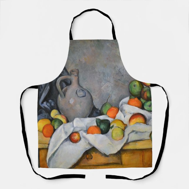 Paul Cezanne - Vorhang, Jug und Fruchtschale Schürze (Vorderseite)