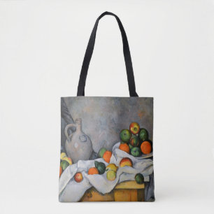 Paul Cezanne - Vorhang, Krug und Obstschale Tasche
