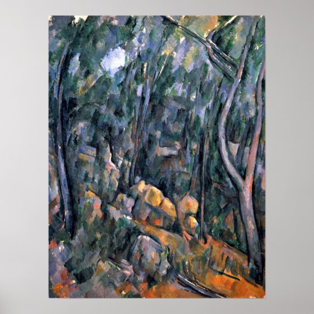 Paul Cezanne - Wald in den Höhlen Poster (Vorne)