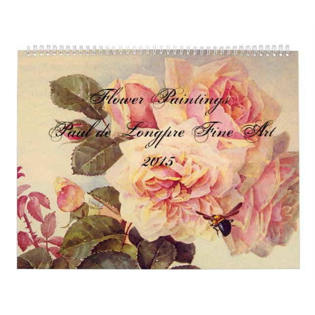 Paul de Longpre Fine Art Blumen Kalender (Titelbild)