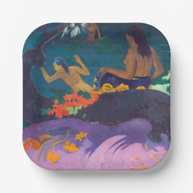 Paul Gauguin - Am Meer / Fatata te Miti Pappteller (Vorderseite)