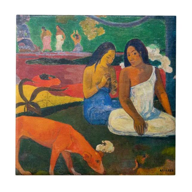 Paul Gauguin - Arearea / The Red Dog Fliese (Vorderseite)