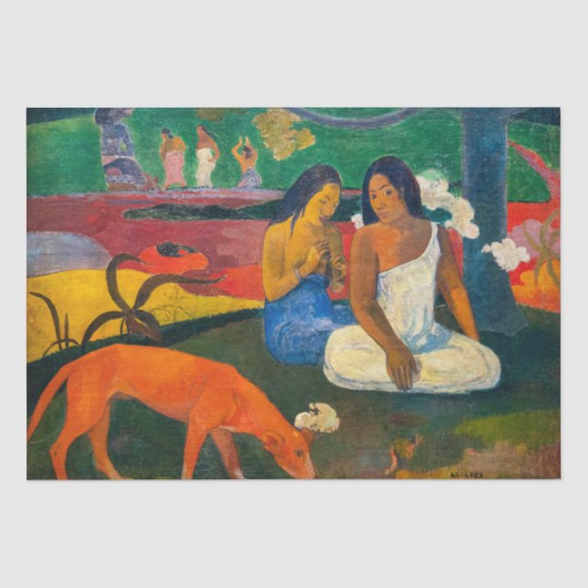Paul Gauguin - Arearea / The Red Dog Seidenpapier (Vorderseite)