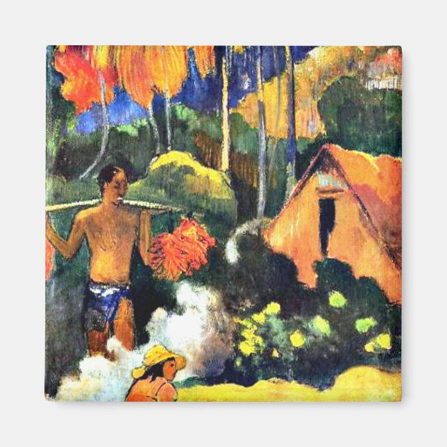 Paul Gauguin Art: Der Moment der Wahrheit II Magnet (Vorne)