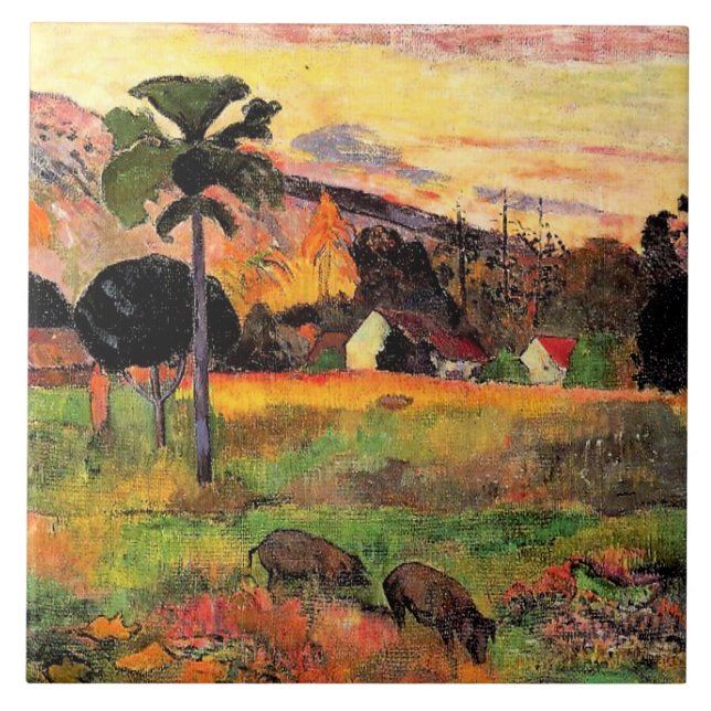 Paul Gauguin berühmtes Bild, Komm her Fliese (Vorderseite)
