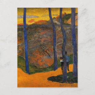 Paul Gauguin - Blaue Bäume Postkarte
