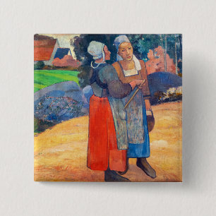Paul Gauguin - Bretonische Bäuerinnen Button