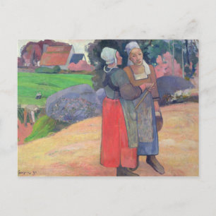 Paul Gauguin   Bretonische Bauern, 1894 Postkarte