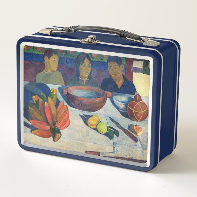 Paul Gauguin - Das Essen / Bananen Metall Brotdose (Vorderseite)