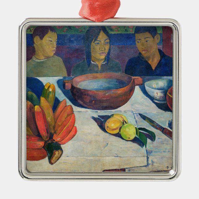 Paul Gauguin - Das Essen / Bananen Ornament Aus Metall (Vorne)