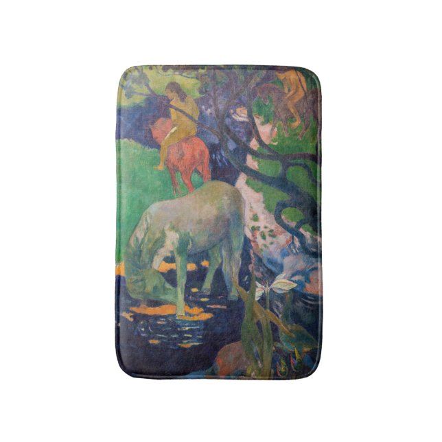 Paul Gauguin - Das Weiße Pferd Badematte (Vorderseite Vertikal)