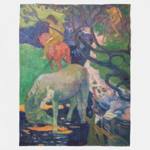 Paul Gauguin - Das Weiße Pferd Fleecedecke