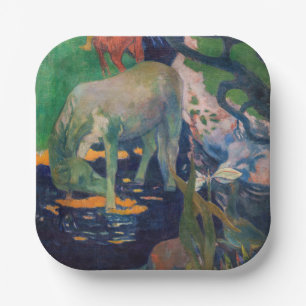 Paul Gauguin - Das Weiße Pferd Pappteller
