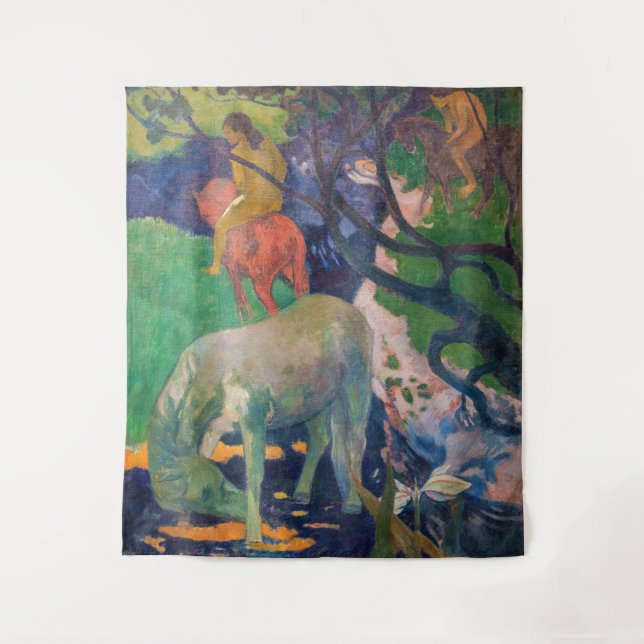 Paul Gauguin - Das Weiße Pferd Wandteppich (Vorderseite)