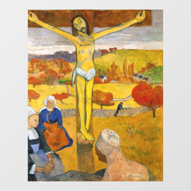 Paul Gauguin - Der gelbe Christus Fensteraufkleber (Blatt)
